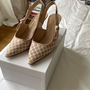 Worn once - dior slingback heels